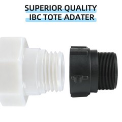 IBC Tote Fittings Adapter 2″ Female Buttress Coarse Thread x 2 inches, Black