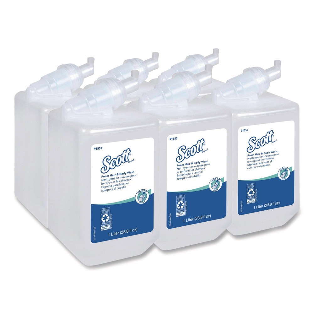 Scott 91553 1000 ml Pro Foam Hair and Body Wash Refill – Floral (6/Carton) New