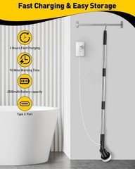 Electric Spin Scrubber for Cleaning Bathroom, Shower Scrubber Rotary Floor Br…