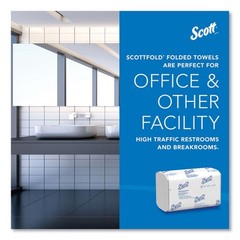 Scott 01960 7.8 in. x 12.4 in. 1-Ply Pro Scottfold Towels – WT (25 PK/CT) New