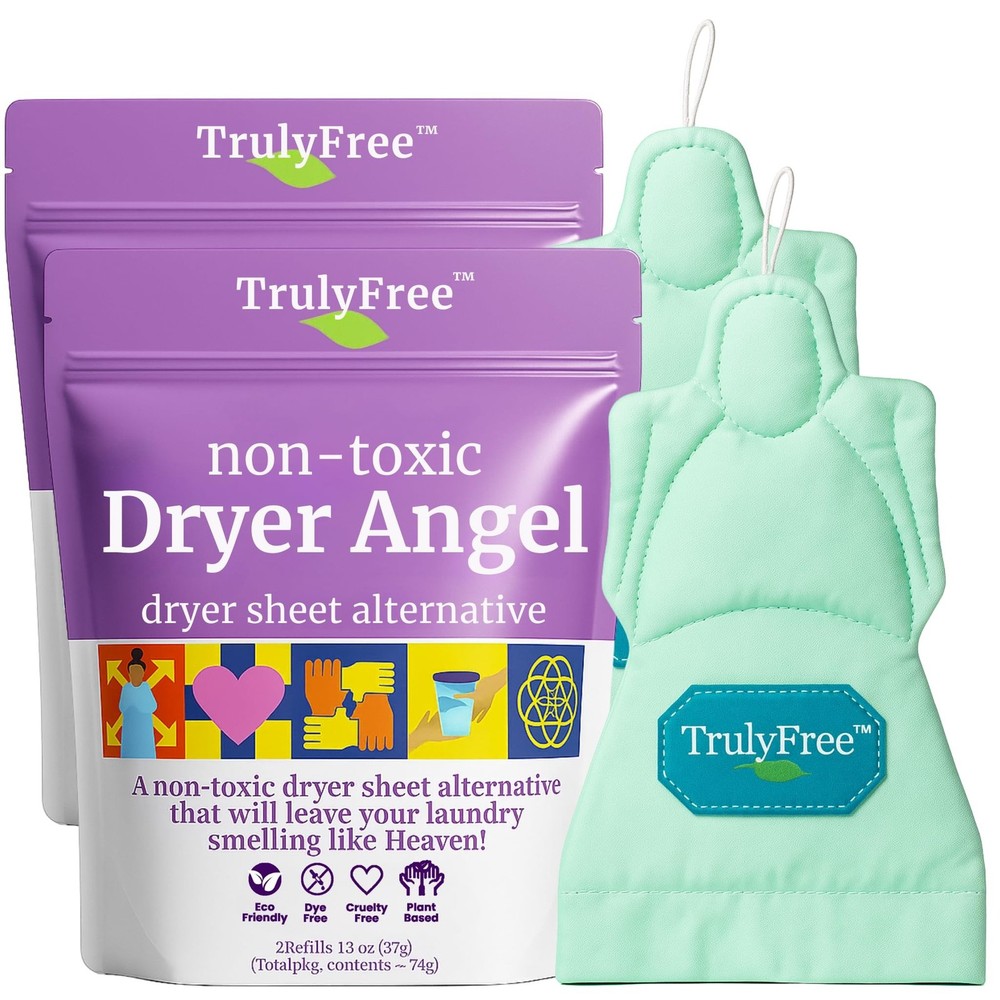 Truly Free Dryer Angel – Natural Dryer Sheet Alternative, Non-Toxic Reusable …