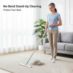 Gecauoea Carpet Rake for Pet Hair Removal 3-Section Dog 3-section Adjustable