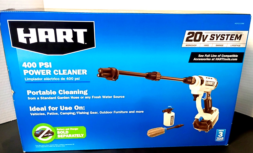 New Hart HGPC011VNM – 20V Pressurized Vehicle Cleaner (Battery Not Included)