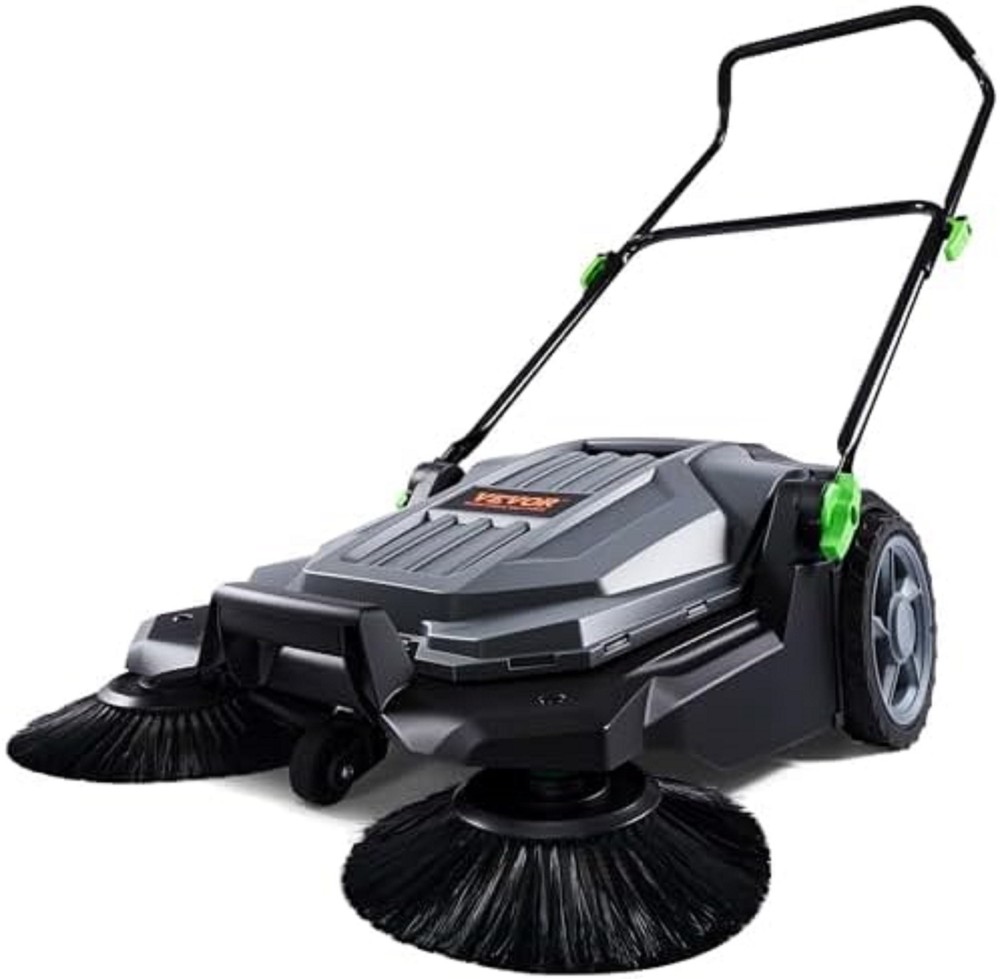 Walk-Behind Hand Push Floor Sweeper 25 6 Inch Sweeping Width Manual Non Electric