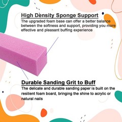 10 Pcs Nail Buffer Block for Acrylic and Natural Nails, 4 3.7 Inch (L), Multi