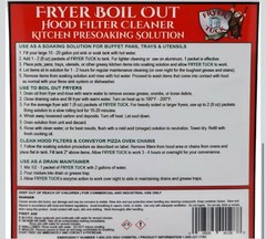 Fryer Tuck Boil Out -deep Flyer Cleaner- 12 Units 8 Oz Packets 6 Lb Enzymatic