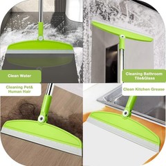 Silicone Air Broom,Multifunction Magic Broom with Long Gray Green