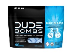 DUDE Wipes Bombs Toilet Stank Eliminator 40 Count (Pack of 1), Lavender