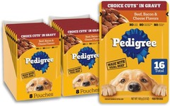 Pedigree Choice Cuts in Gravy Adult Wet Dog Food 16-Count Beef, Bacon, & Cheese