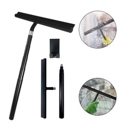 Steel Shower Squeegee With Hook Adjustable Telescopic Window Wiper For Bathroom