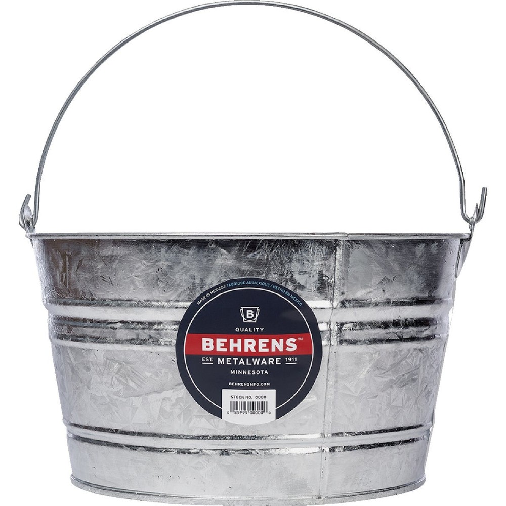 Behrens 4.25 Gal. Hot-Dipped Steel Pail C17 Pack of 6 Behrens C17 085995000891