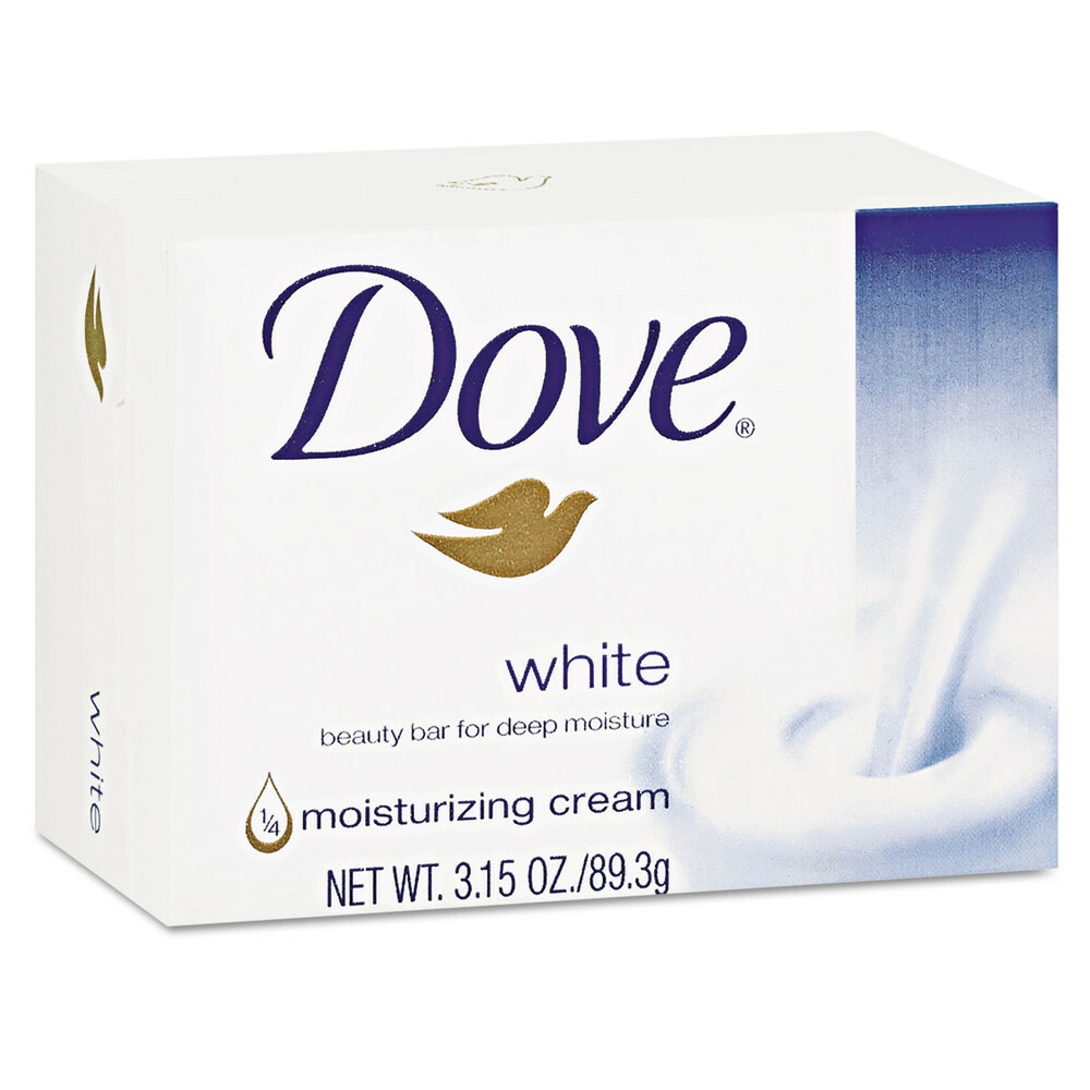 Dove CB614243 48-Pc/CT Light Scent 3.17 oz. Beauty Bar Soap – White New