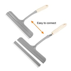 3Pcs Shower Squeegee Glass Wiper with Hanging Hole Beige