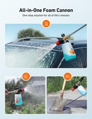 AstroAI Foam Cannon, Heavy Duty Car Blaster Wide Neck 1L, as the picture