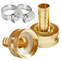 Uenede 2PCS Solid Brass 1/2″ Barb 3/4″GHT Female – Barb,