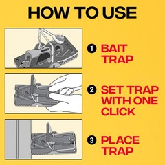 Victor Power-Kill Humane Mouse Traps M393SSR – 6 Easy Set, 6 Traps, Gray