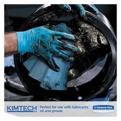 Kimtech* KIMTEX Wipers, 1/4 Fold, 12 1/2 x 13, Blue, 66/Box, 8 Boxes/Carton