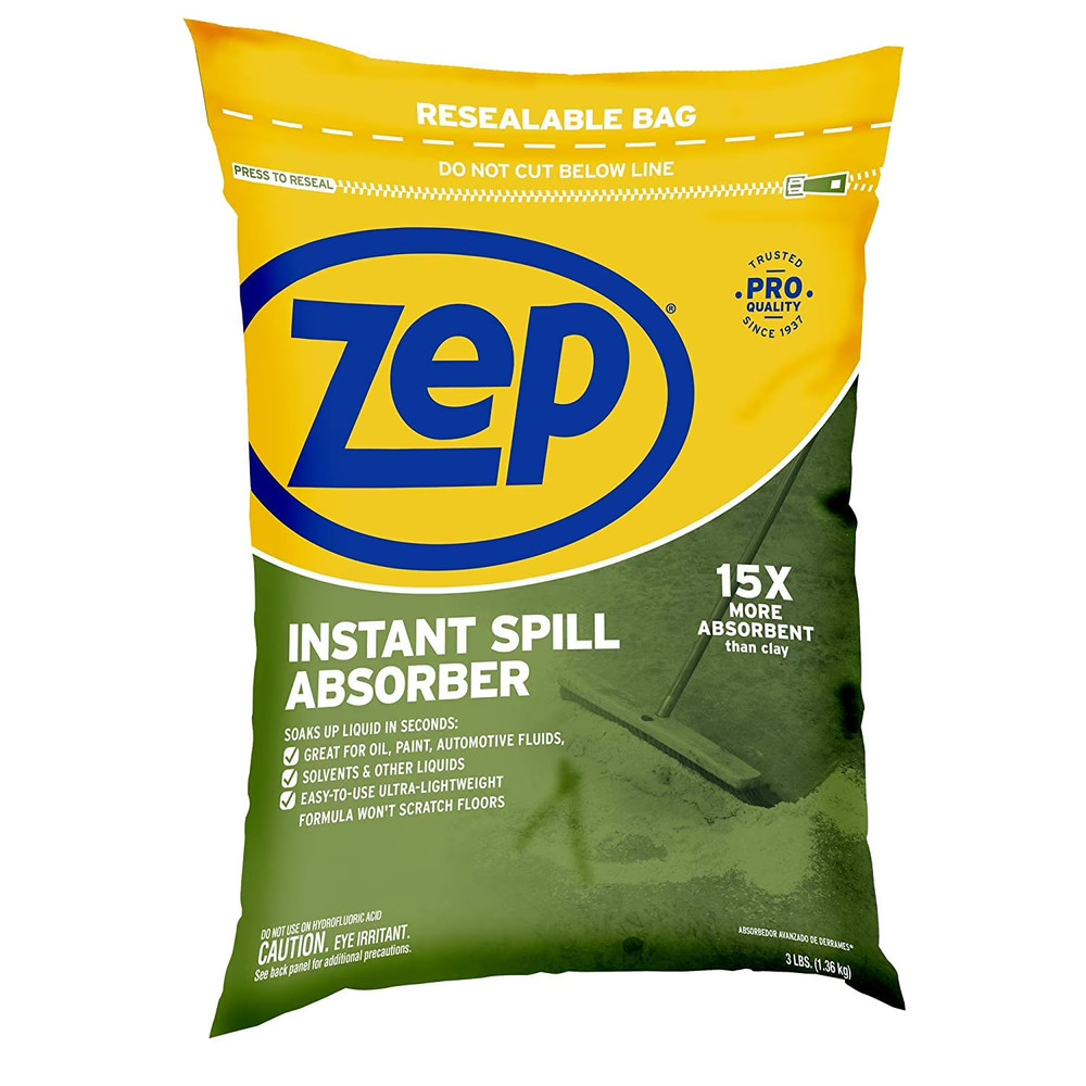 Zep Commercial Instant Spill Multipurpose Absorber 3lb 48oz Bag Oil Chemical Liq
