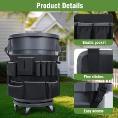 Can Caddy Bags Fit 32-55 Gallon Garbage Bins, Garbage Bin Caddy Bag Organizer