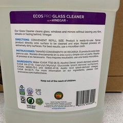 ECOS PRO Case of 4 – 1 Gallon Bottle Jugs Glass Cleaner Vinegar Plant Based NEW