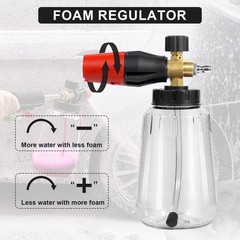 Adjustable Foam Cannon Pressure Washer,Wide Mouth Soap Gun,Transparent bottle
