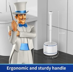 MR.SIGA Premium Toilet Plunger with Holder | Hygienic Auto-Open Lid | White
