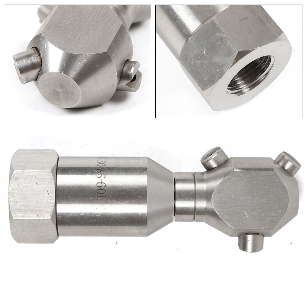 Pressure Washer Drain Sewer Hose Cleaner 3 Jet 1/2″ Rotating Jetter Head Nozzle