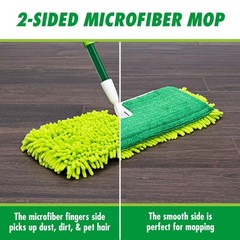 Libman 18″ 2-Sided Microfiber Dust Mop, Double Sided Dry Wet Mops for Floor C…