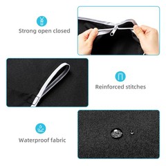 KEEPJOY XL 2-Pack Door Hanging Laundry Hamper, Size 36.5X22.5 XL, Black-2Pack