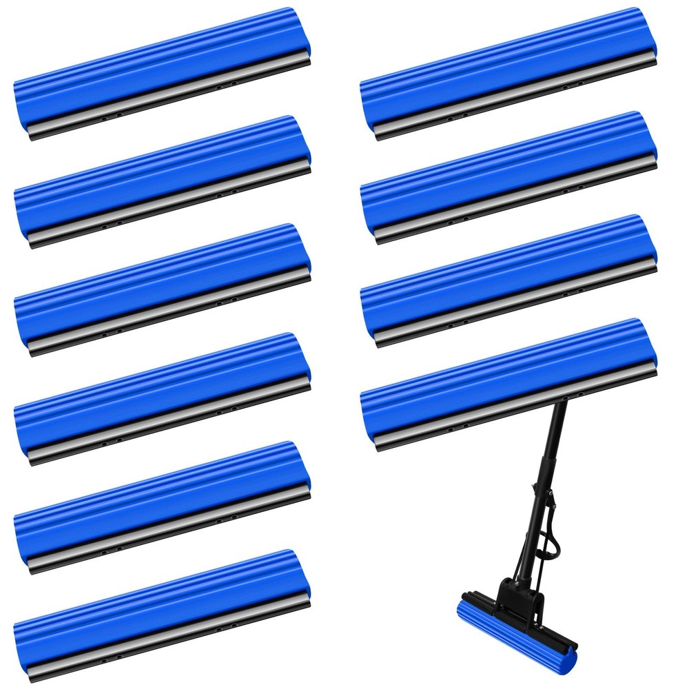 Willinglong 10 Pcs Roller Mop Refill Bulk Absorbent PVA Sponge Head Blue