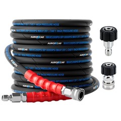 3/8” Pressure Washer Hose 50FT, Kink Resistant High Tensile Wire Braided Pow…