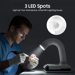 Dental Lab Dust Collector Vacuum Cleaner 60W W/LED Light Dentistry VacuumCleaner