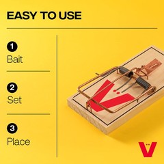Victor Metal Pedal Sustainably Sourced FSC Wood Snap Mouse 20 Traps, Brown