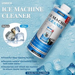 USKICH 4 Pack Ice Machine Cleaner Maker Descaler-68 fl oz Nickel Safe 68Fl Oz