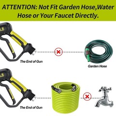 POHIR Pressure Washer Gun and Hose 3600 PSI, Pressure Washer Hose 50ft and Gu…
