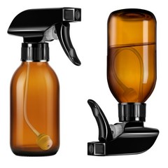 Tecohouse 360° 4 OZ Amber Glass Spray Bottles, 2 Pack Empty 4 ounces,