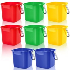 Irenare 8 Pcs Sanitizing Bucket 3 Quart Cleaning Pail Small Multicolor