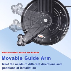 Heavy Duty Power Washer Jet Wash High Pressure Hose Reel (15 Metre X 3/8″ Hose)-