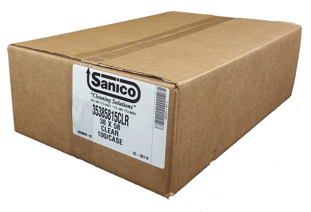 Case of 100 Sanico COEX Supertuff RCM Can Liner – 38 x 58, 1.5 Gauge