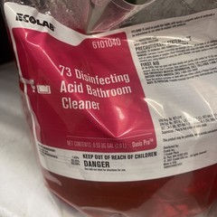 2 Bags Ecolab 6101040 Bathroom Cleaner, 2 Liters in Each. Expires 5/2027 Fr Sh.