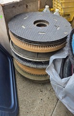 Lot Of 4 Scrubber Machines And Pads