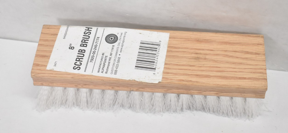 AbilityOne Hardwood Poly Scrub Brush w White Bristles 2-3/4″x8″ 7920-00-240-7174