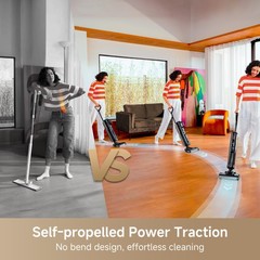 DREAME G10 Combo Wet Dry Vacuum Cleaner, Floor Cleaner Mop 2-in-1 Black