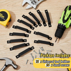 12 Pcs Tape Measure Clip Tape Measure Holder Bench Belt Universal Tool with Scre