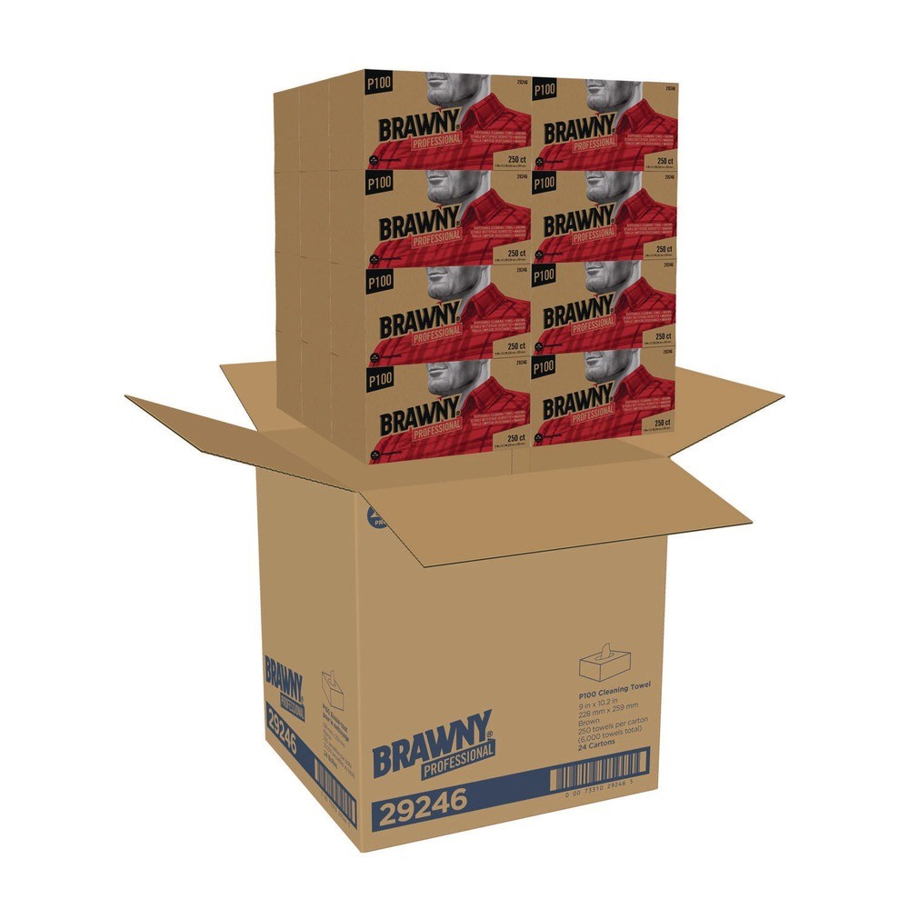 Georgia Pacific 29246 9″ x 10.25″ 1-Ply All Purpose Wipers – Brown (24/CT) New