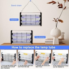 Electronic Mosquito Zapper Insect Killer Bug Zapper Pest Fly Trap Indoor/Outdoor