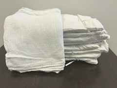 1000 PIECES NEW WHITE INDUSTRIAL SHOP RAGS CLEANING TOWELS 14×14 inches