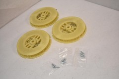 NSS 5990731 Spring Clip Pad Holder Set PP Yellow Plastic Discs Lot Of 3
