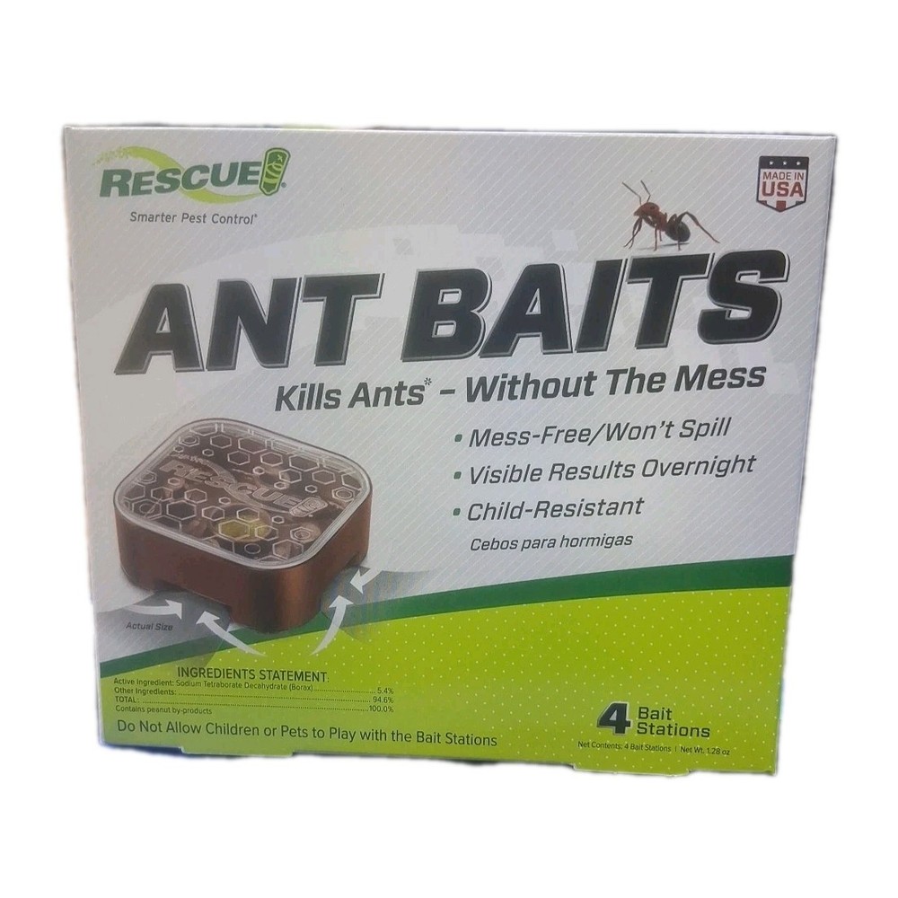 RESCUE! Ant Bait Indoor 4 Bait Stations