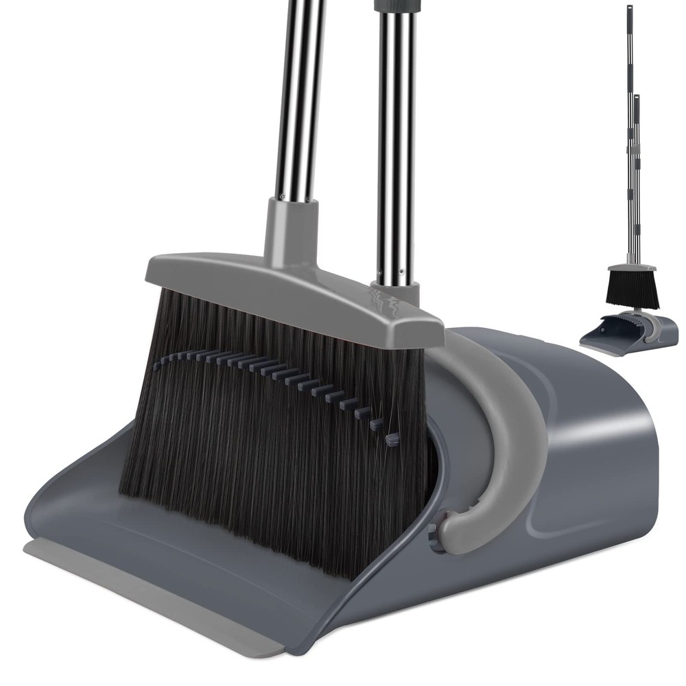 Ivandar Broom And Dustpan Set Dust Pan Long Handle Broom Dustpan Combo Set